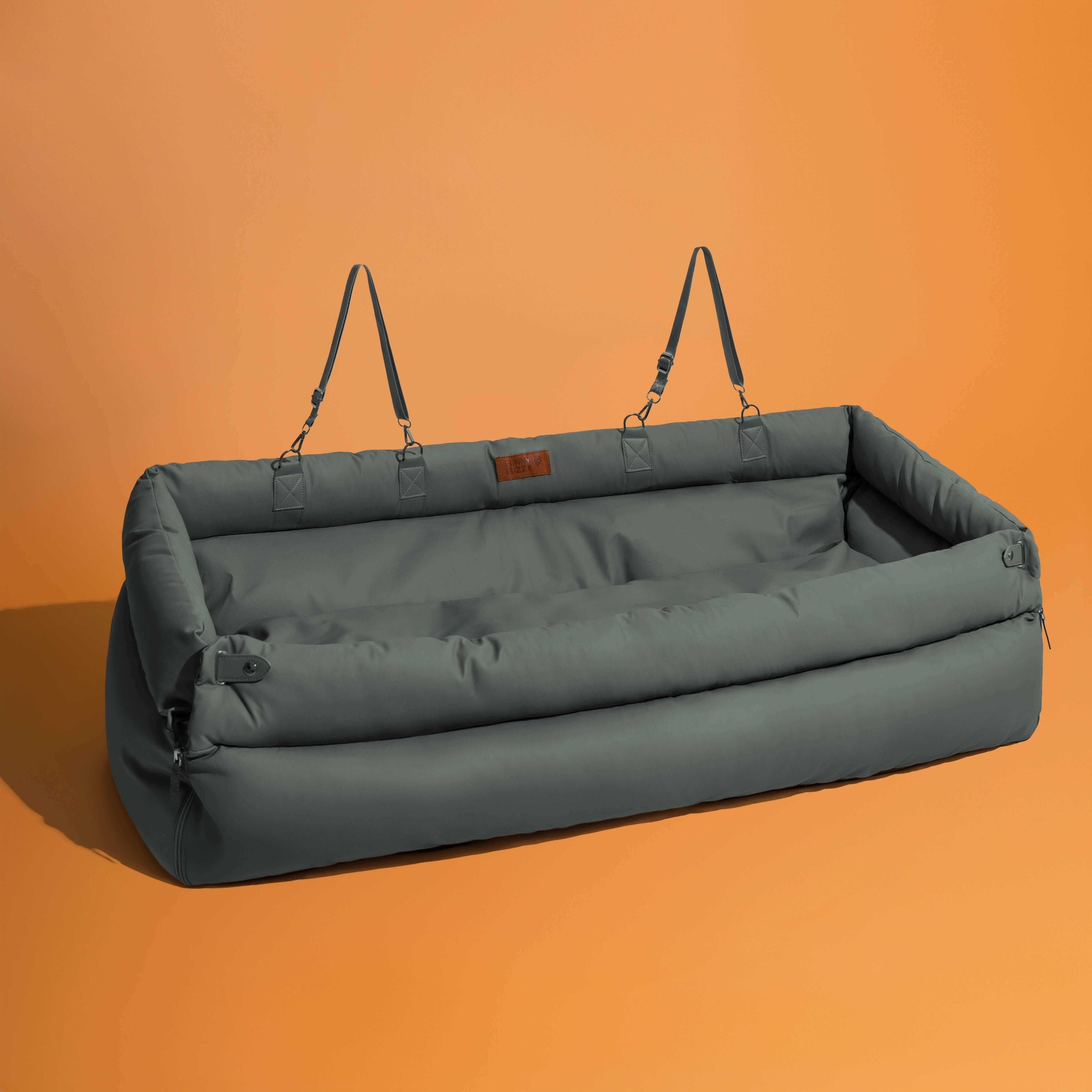 Hondenautostoel Luxe Kunstleer Reismand Large Deluxe Veilig & Comfortabel voor Middelgrote Grote Honden | Sansoti