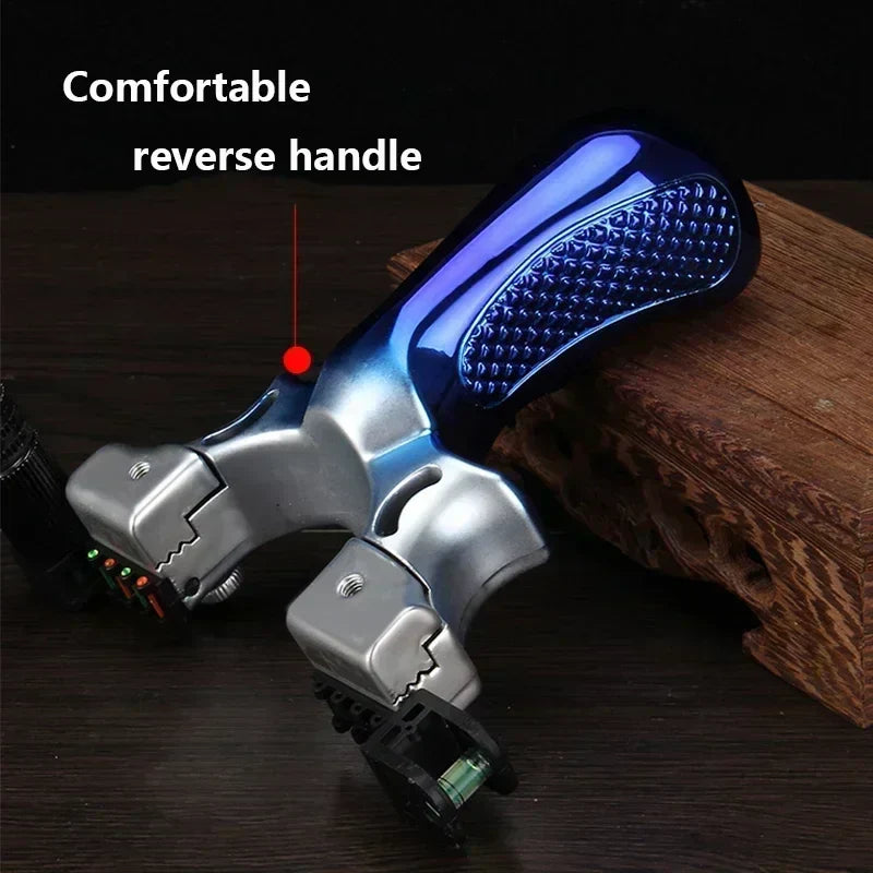 Katapult met ergonomische grip, LED-vizier en waterpas voor nauwkeurig schieten | Sansoti