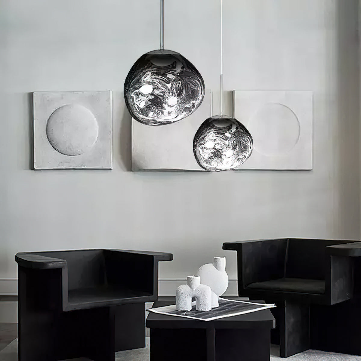 Lavadruppel Hanglamp – Geblazen Glas met Warme Gloed – 4 Maten & 4 Tinten – Modern Artistiek Lichtspel | Sansoti