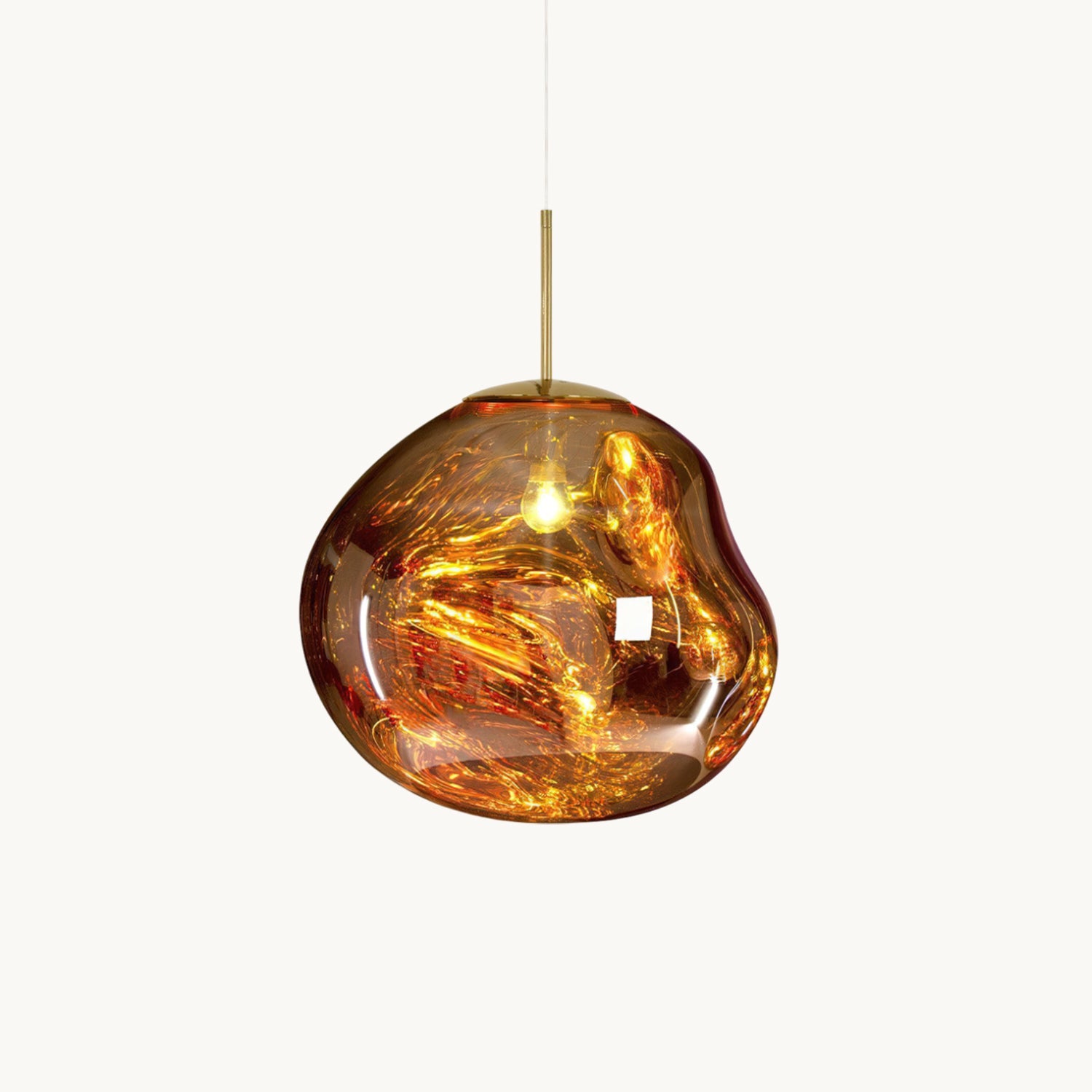 Lavadruppel Hanglamp – Geblazen Glas met Warme Gloed – 4 Maten & 4 Tinten – Modern Artistiek Lichtspel | Sansoti