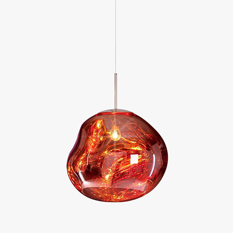 Lavadruppel Hanglamp – Geblazen Glas met Warme Gloed – 4 Maten & 4 Tinten – Modern Artistiek Lichtspel | Sansoti