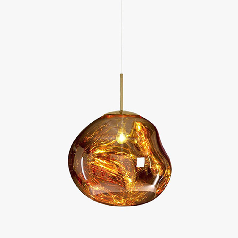 Lavadruppel Hanglamp – Geblazen Glas met Warme Gloed – 4 Maten & 4 Tinten – Modern Artistiek Lichtspel | Sansoti