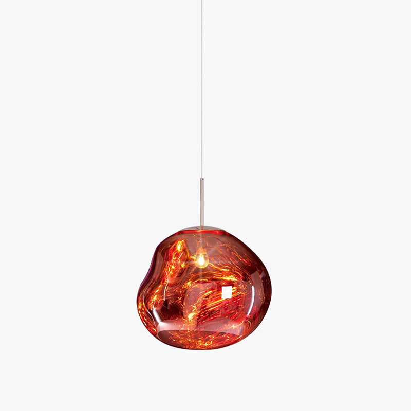 Lavadruppel Hanglamp – Geblazen Glas met Warme Gloed – 4 Maten & 4 Tinten – Modern Artistiek Lichtspel | Sansoti
