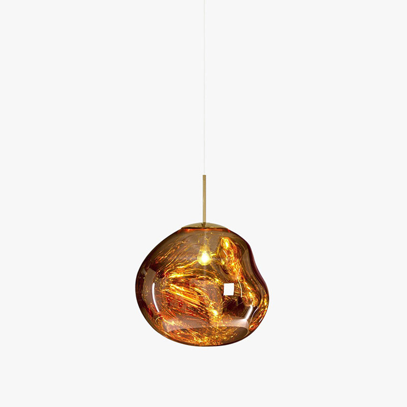Lavadruppel Hanglamp – Geblazen Glas met Warme Gloed – 4 Maten & 4 Tinten – Modern Artistiek Lichtspel | Sansoti
