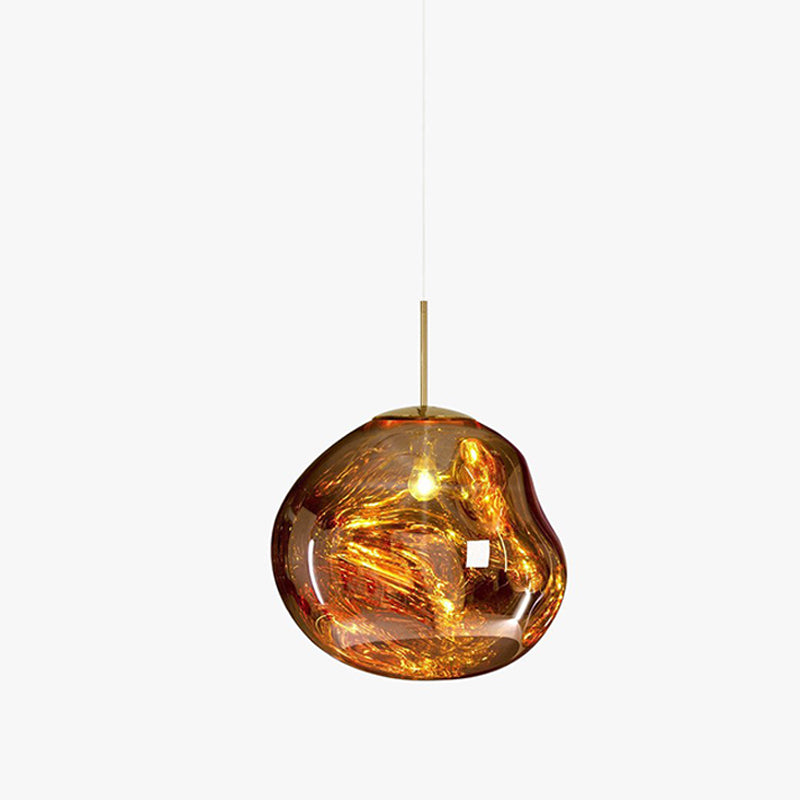 Lavadruppel Hanglamp – Geblazen Glas met Warme Gloed – 4 Maten & 4 Tinten – Modern Artistiek Lichtspel | Sansoti