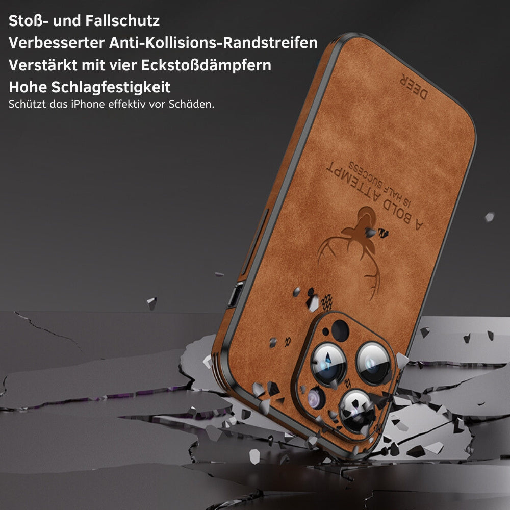 Smartphone Hoesje in Leerlook — Slank Design met Valbescheming & MagSafe-Compatibiliteit voor iPhone 16/15/14/13/12 | Sansoti