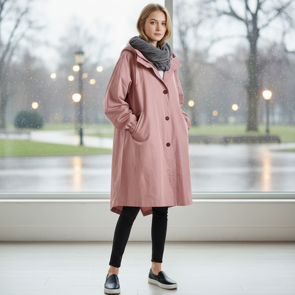 Water-Repellent Raincoat for Women and Men, Oversized with Hood, Lightweight and Windproof for All Seasons and Outdoor Use | Sansoti