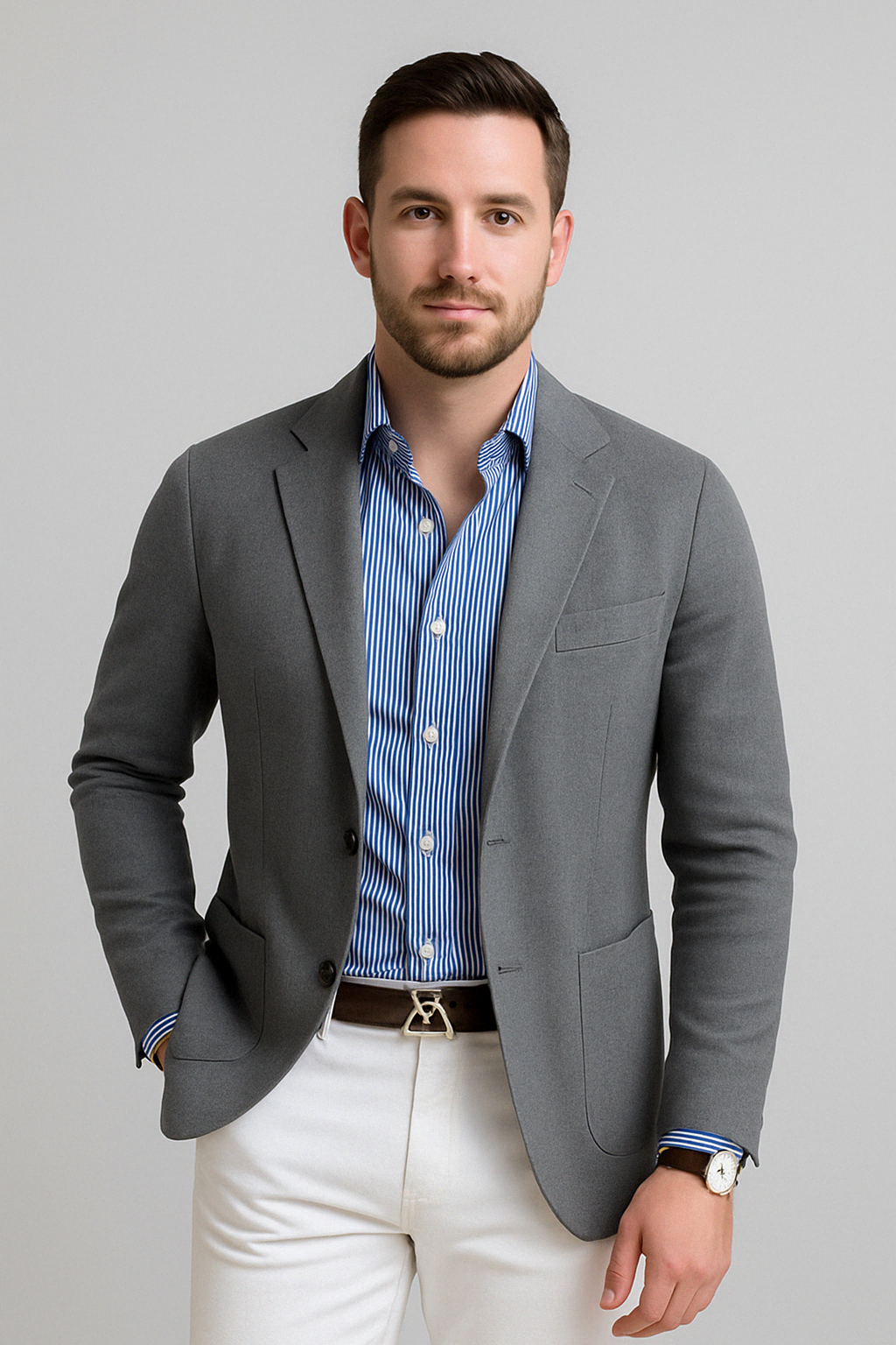 Klassiek Heren Colbert met Notchkraag en Zakken in 7 Kleuren Regular Fit Blazer voor Casual of Smart | Sansoti