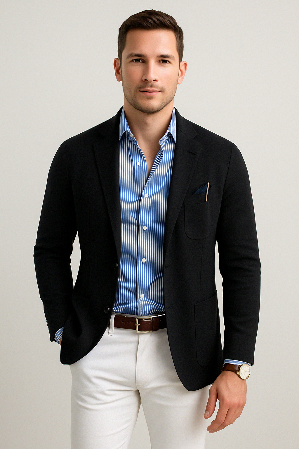 Klassiek Heren Colbert met Notchkraag en Zakken in 7 Kleuren Regular Fit Blazer voor Casual of Smart | Sansoti