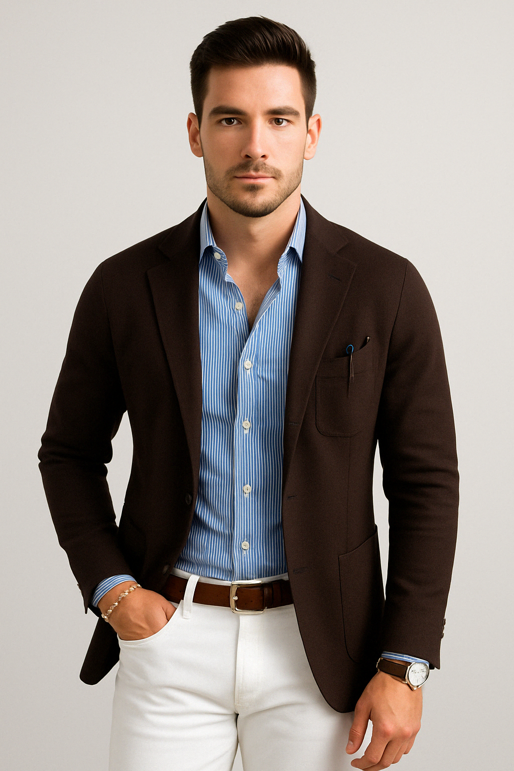 Klassiek Heren Colbert met Notchkraag en Zakken in 7 Kleuren Regular Fit Blazer voor Casual of Smart | Sansoti