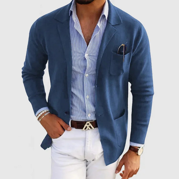 Klassiek Heren Colbert met Notchkraag en Zakken in 7 Kleuren Regular Fit Blazer voor Casual of Smart | Sansoti