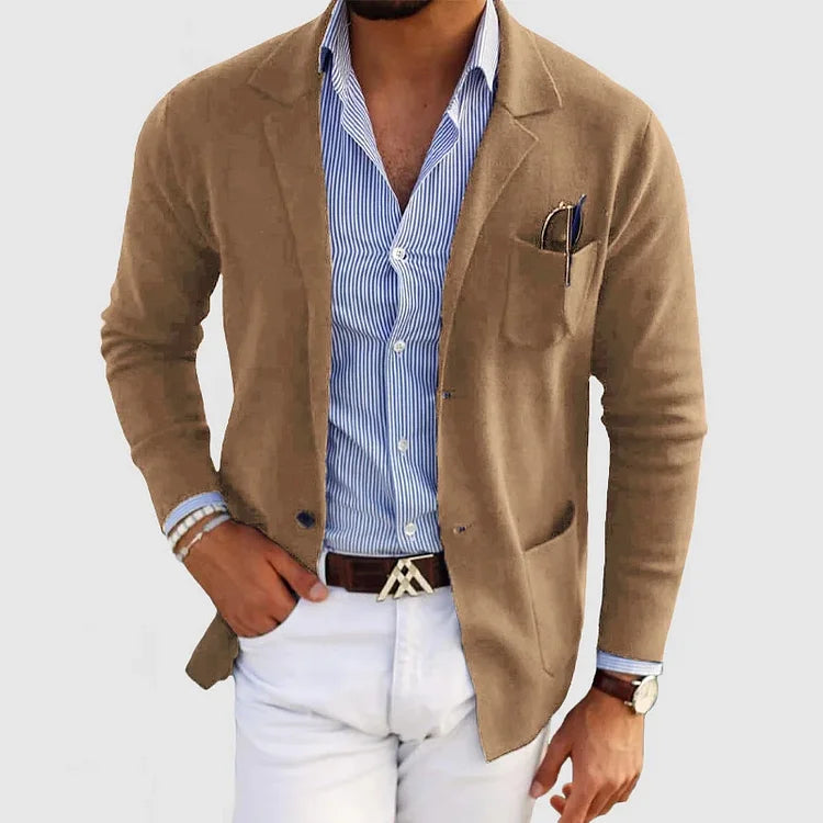 Klassiek Heren Colbert met Notchkraag en Zakken in 7 Kleuren Regular Fit Blazer voor Casual of Smart | Sansoti