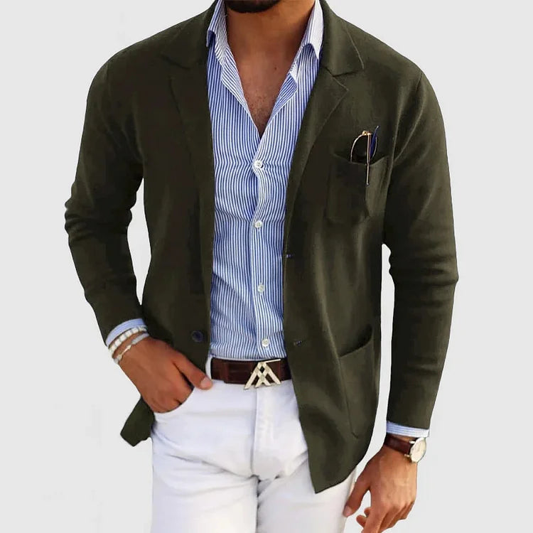 Klassiek Heren Colbert met Notchkraag en Zakken in 7 Kleuren Regular Fit Blazer voor Casual of Smart | Sansoti