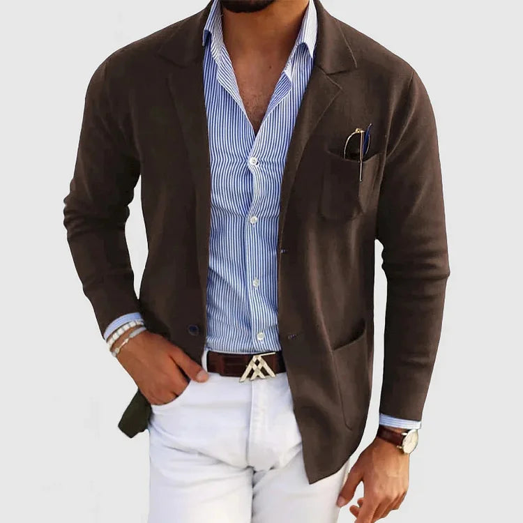 Klassiek Heren Colbert met Notchkraag en Zakken in 7 Kleuren Regular Fit Blazer voor Casual of Smart | Sansoti