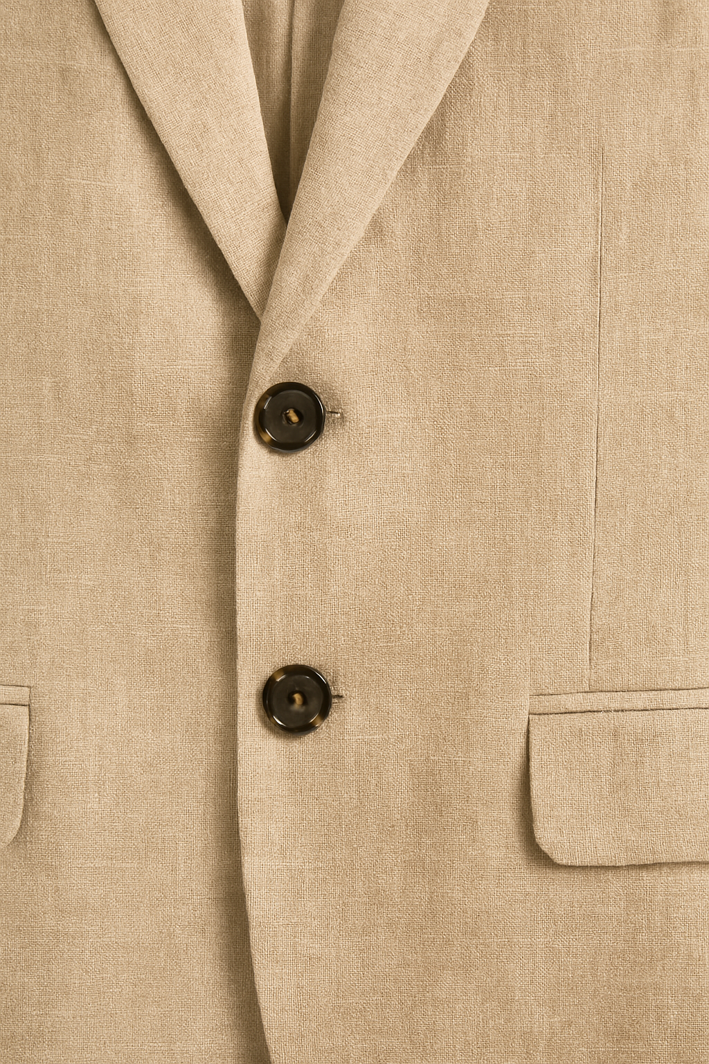 Two-Piece Linen Men's Suit Slim Fit Summer Wedding Business Comfortable Breathable 70% Linen 30% Cotton | Sansoti