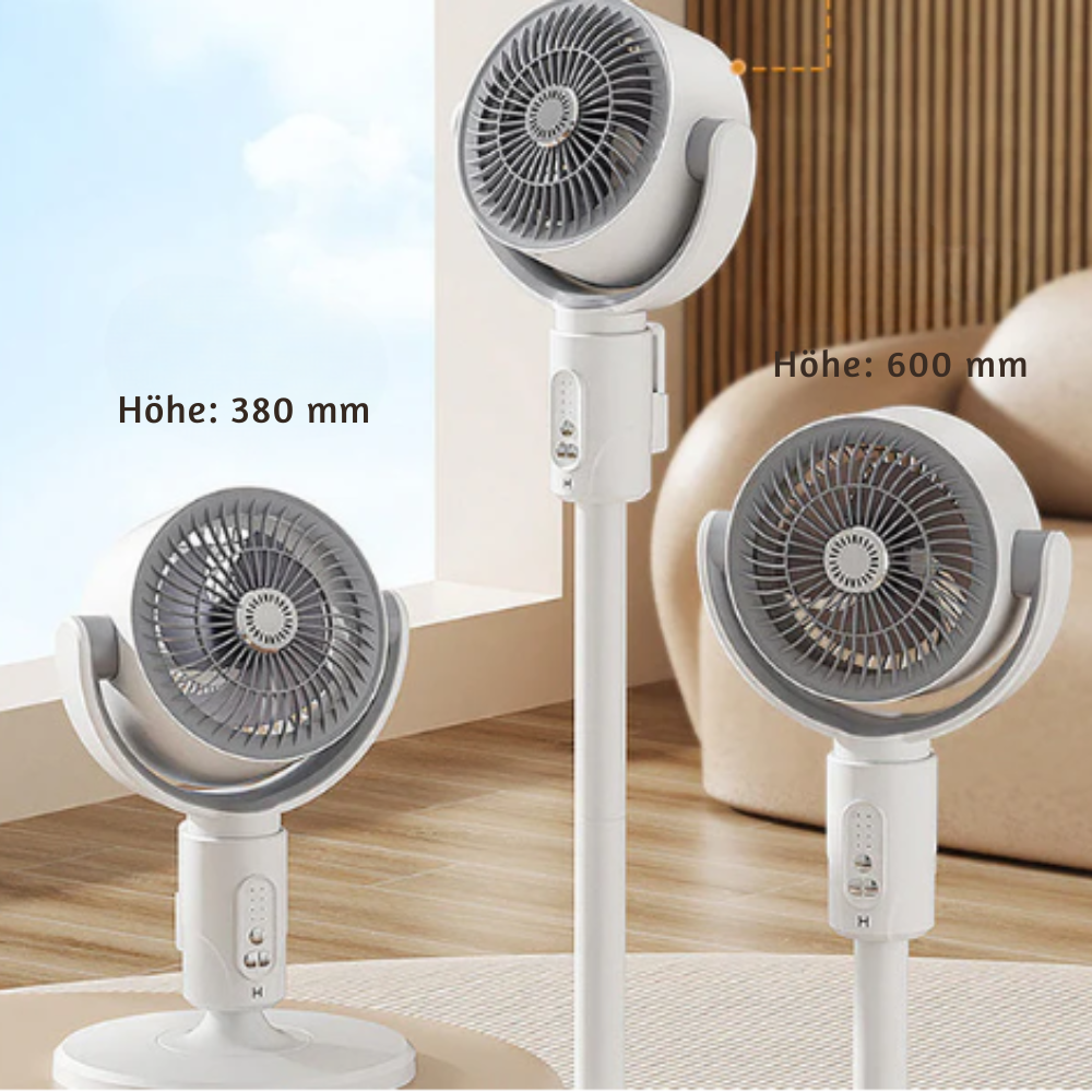Stille Staande Ventilator 10W met Afstandsbediening en 5 Snelheden – Verstelbare Hoogte – Ideaal Kantoorventilator | Sansoti