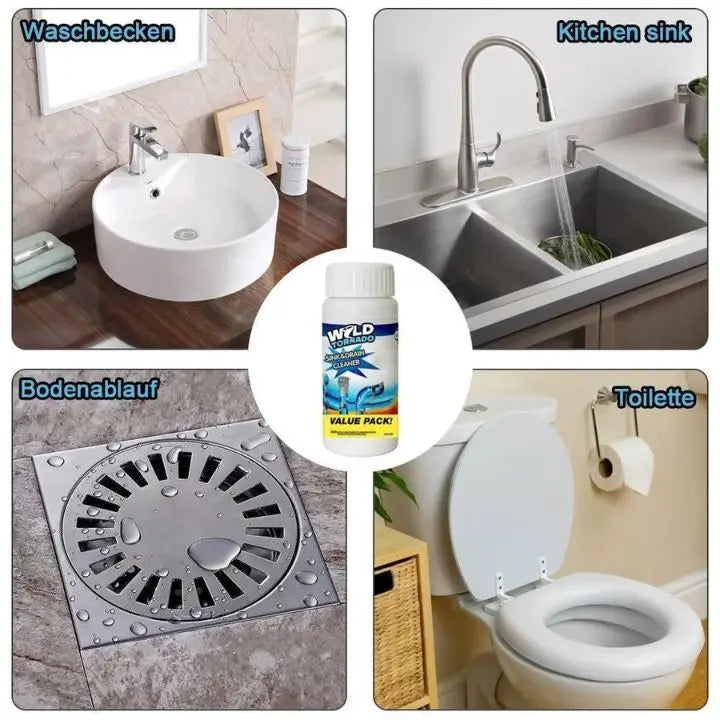 Afvoerblokkade Reiniger Gel 110g Wit Enzymatisch – Lost Haar en Vet Op Natuurlijk Basis – Voor Gootsteen, Douche en WC Afvoer | Sansoti
