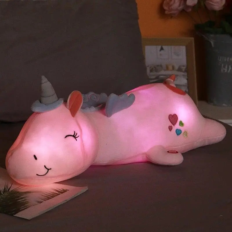 Lichtgevende Pluche Eenhoorn met LED-verlichting voor Kinderen – Knuffel & Nachtlampje in Één | Sansoti