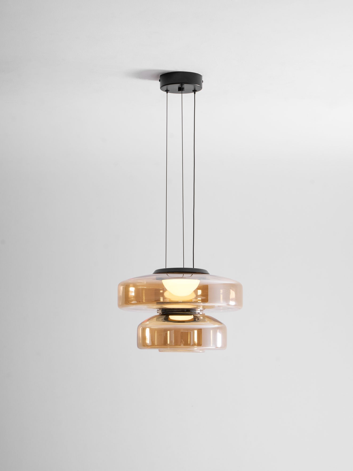 Gelaagde Glazen Hanglamp met Meerdere Schijven 1-2-3 Lagen Dimbare Plafondlamp voor Eetkamer Woonkamer Keuken Scandinavisch Design | Sansoti