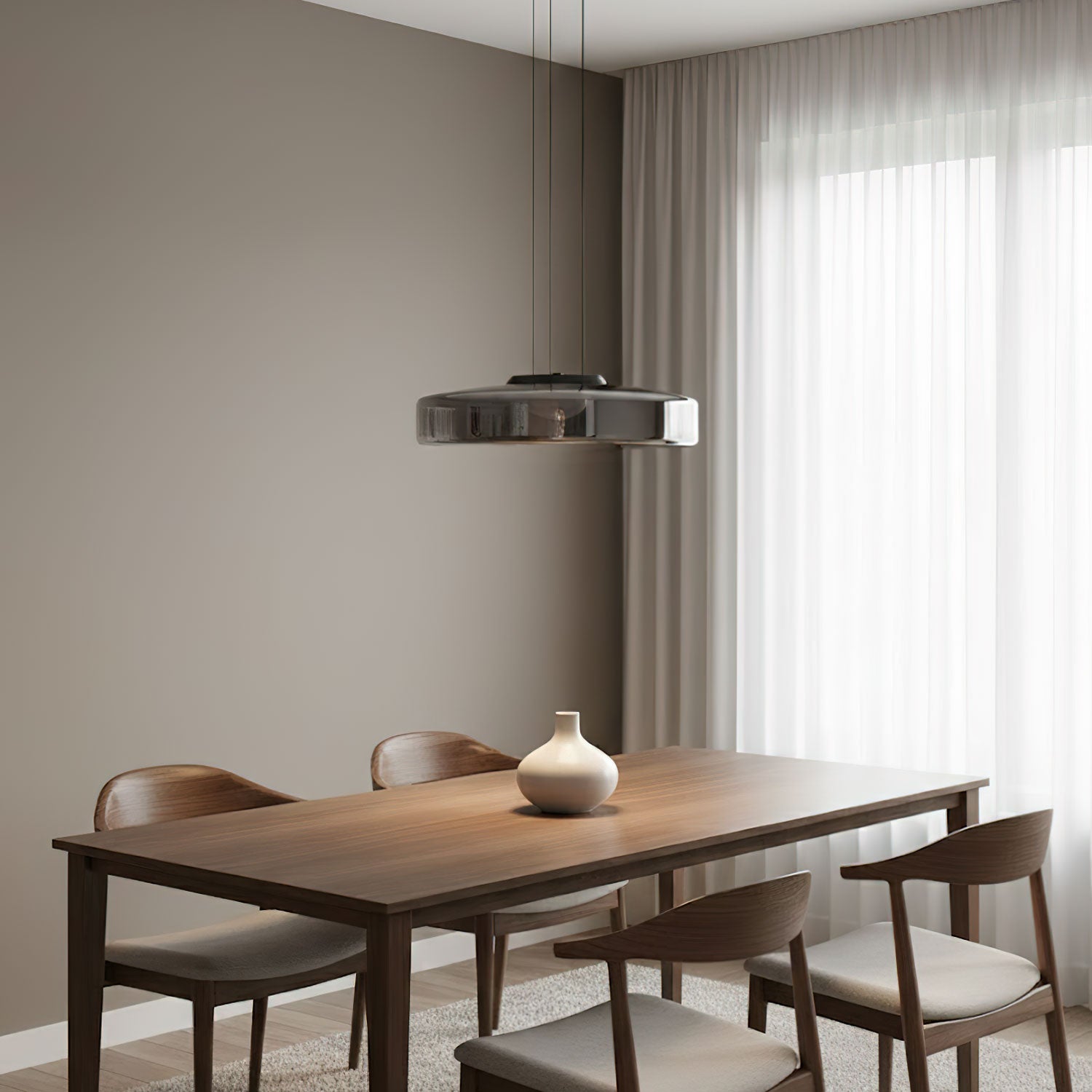 Gelaagde Glazen Hanglamp met Meerdere Schijven 1-2-3 Lagen Dimbare Plafondlamp voor Eetkamer Woonkamer Keuken Scandinavisch Design | Sansoti