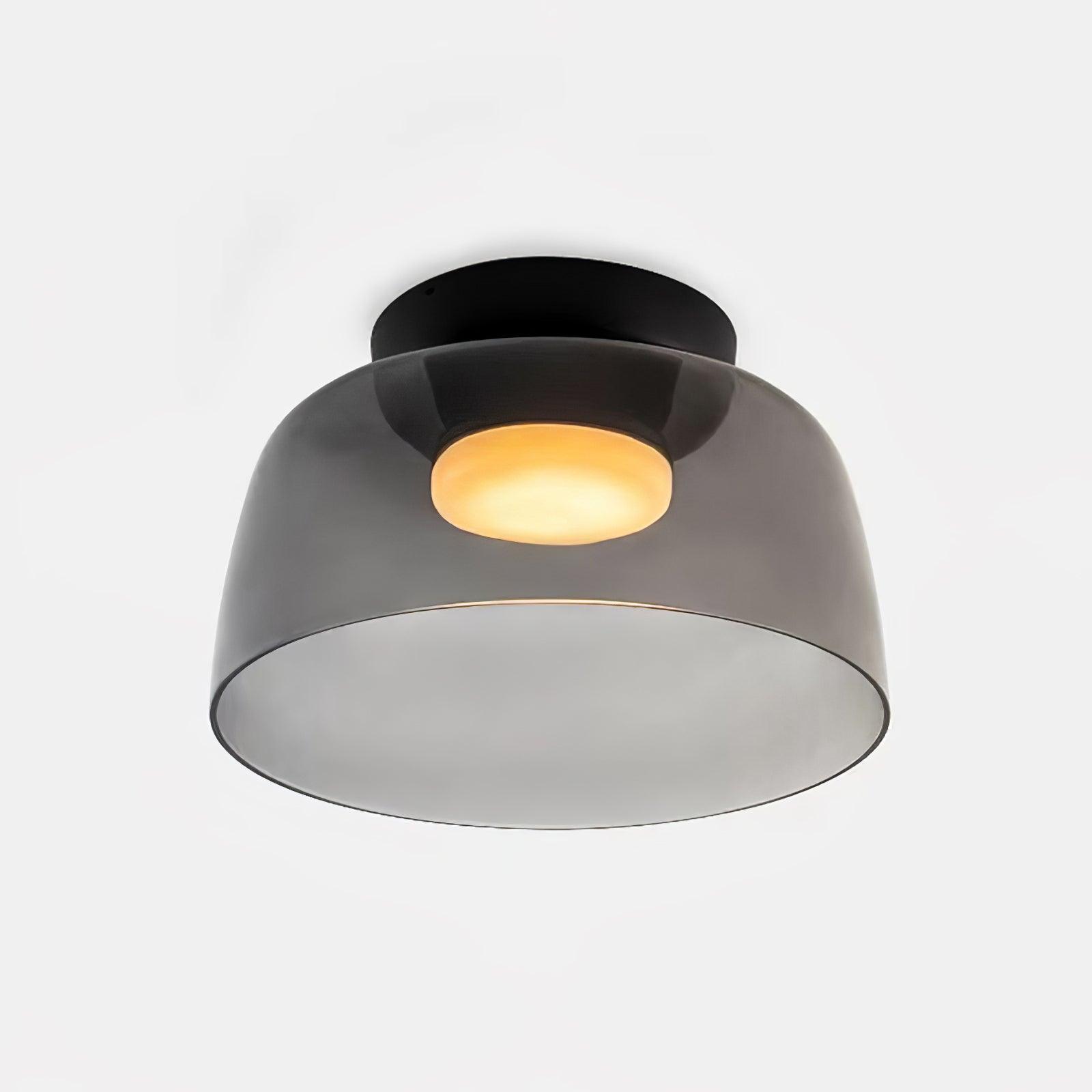 Lagen Plafondlamp met Glazen Schijven | Warm Getint Glas | Scandinavische Elegantie | Subtiel Gelaagd Licht | Moderne Plafondverlichting | Dimbare Versie Beschikbaar | Design Plafondlamp | Meerlaags Glasdesign | Natuurlijk Lichtgevoel | Sansoti