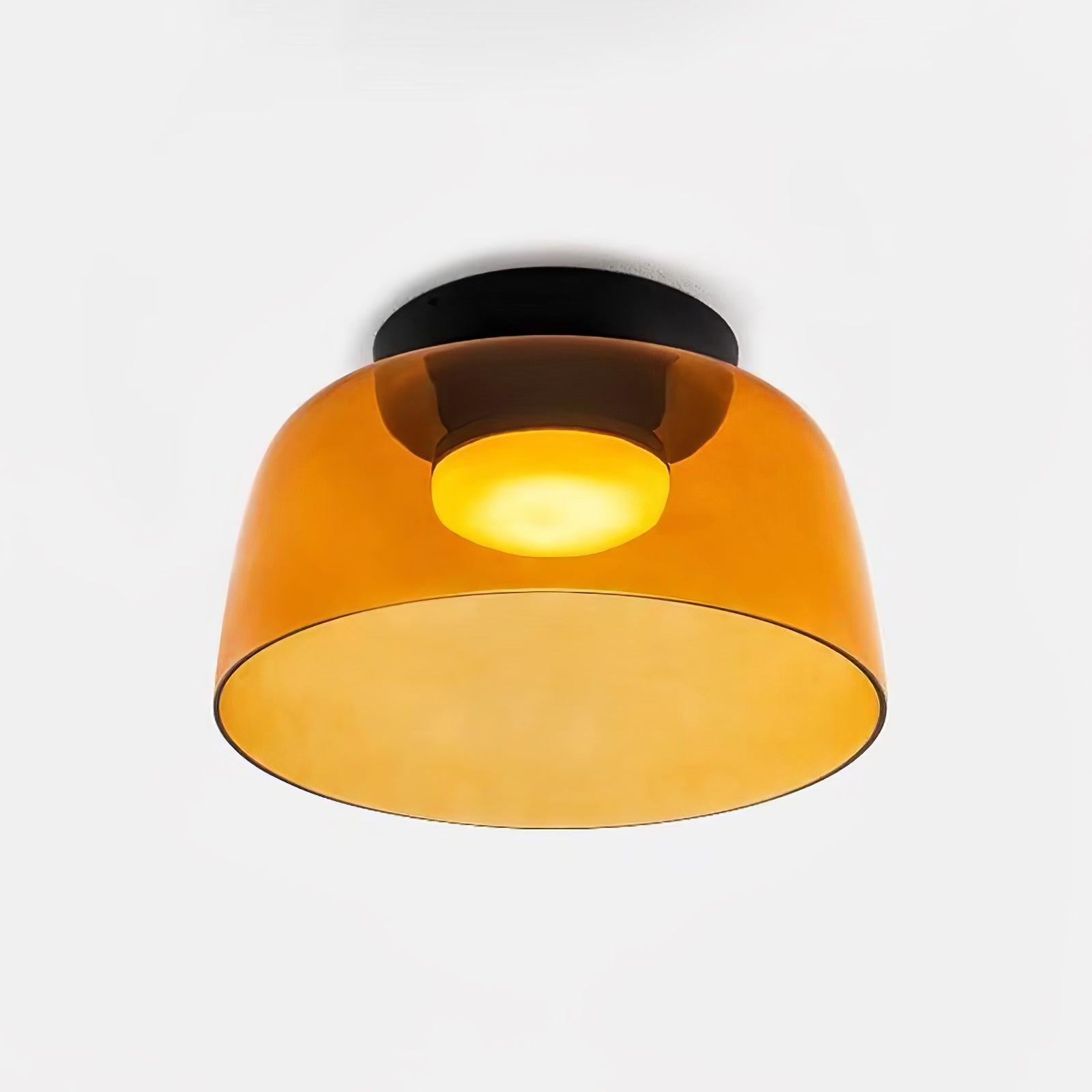 Lagen Plafondlamp met Glazen Schijven | Warm Getint Glas | Scandinavische Elegantie | Subtiel Gelaagd Licht | Moderne Plafondverlichting | Dimbare Versie Beschikbaar | Design Plafondlamp | Meerlaags Glasdesign | Natuurlijk Lichtgevoel | Sansoti