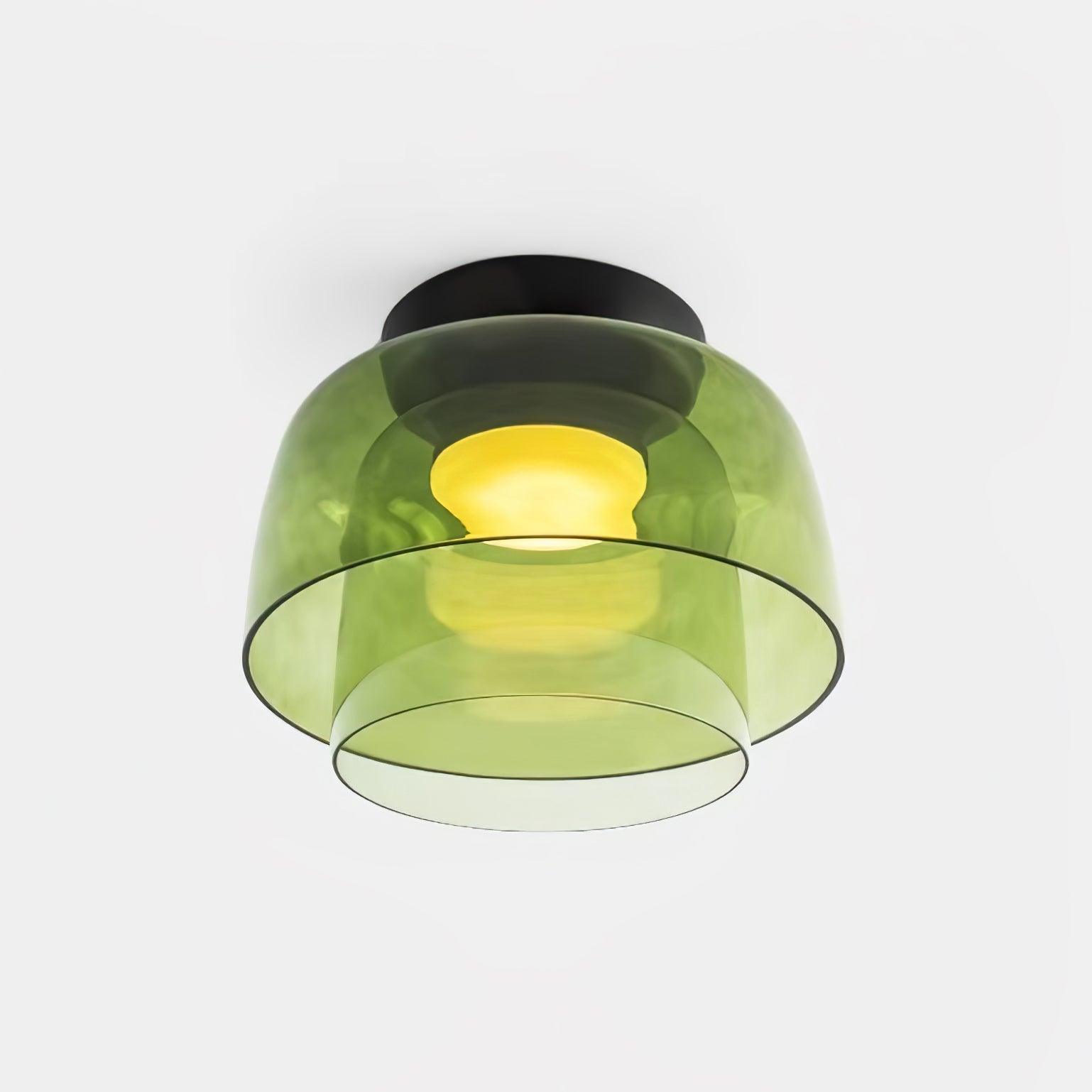 Lagen Plafondlamp met Glazen Schijven | Warm Getint Glas | Scandinavische Elegantie | Subtiel Gelaagd Licht | Moderne Plafondverlichting | Dimbare Versie Beschikbaar | Design Plafondlamp | Meerlaags Glasdesign | Natuurlijk Lichtgevoel | Sansoti