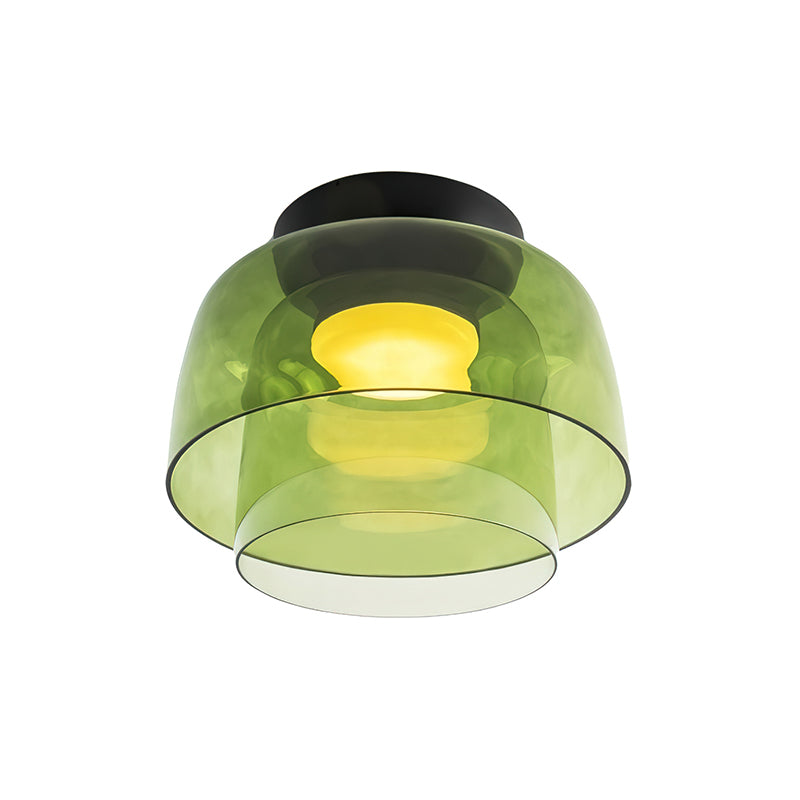 Deckenleuchte Schichtglas Metall Schwarz Grün Rauchgrau Orange LED 32-42cm 3 Lichtfarben | Restfield