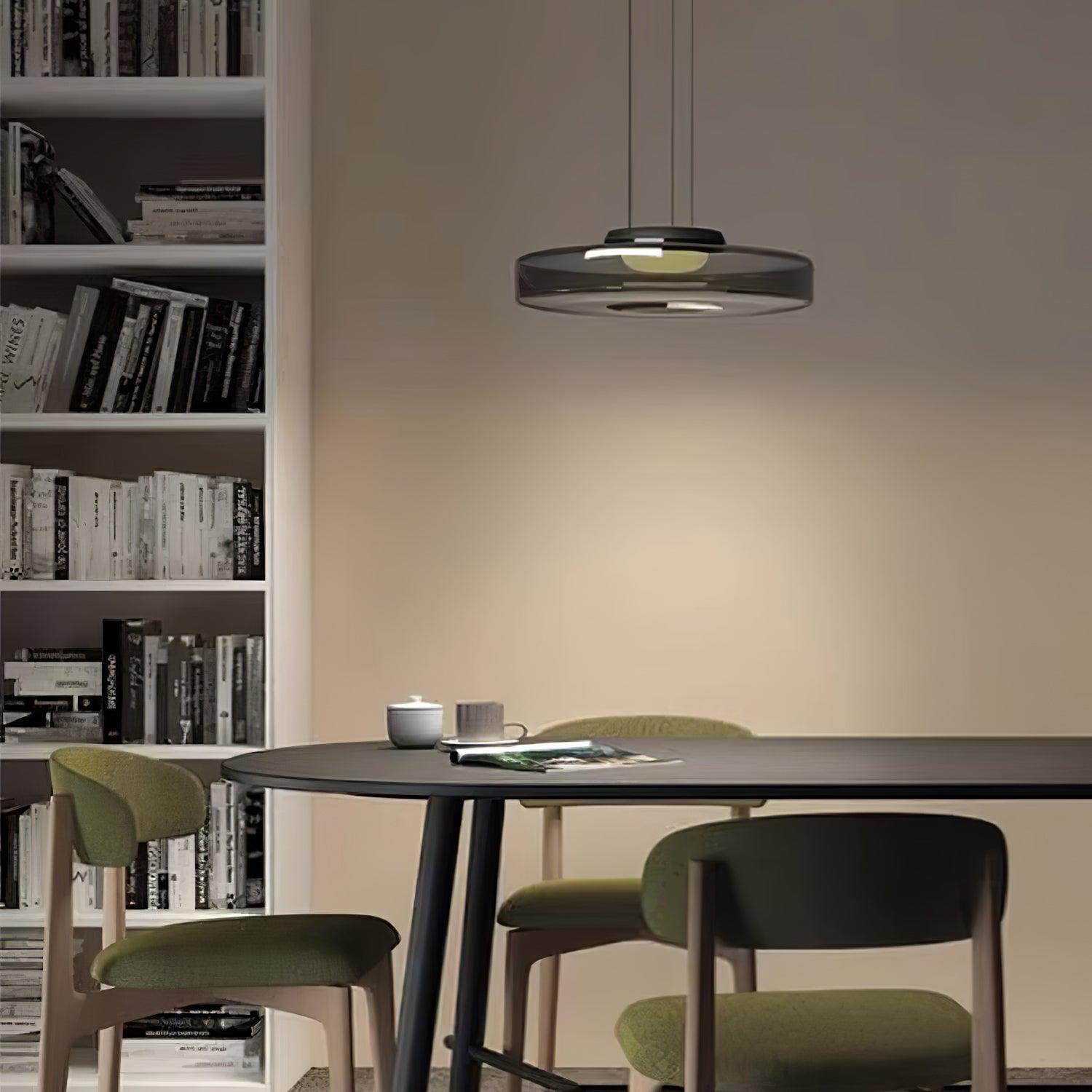 Gelaagde Glazen Hanglamp met Meerdere Schijven 1-2-3 Lagen Dimbare Plafondlamp voor Eetkamer Woonkamer Keuken Scandinavisch Design | Sansoti