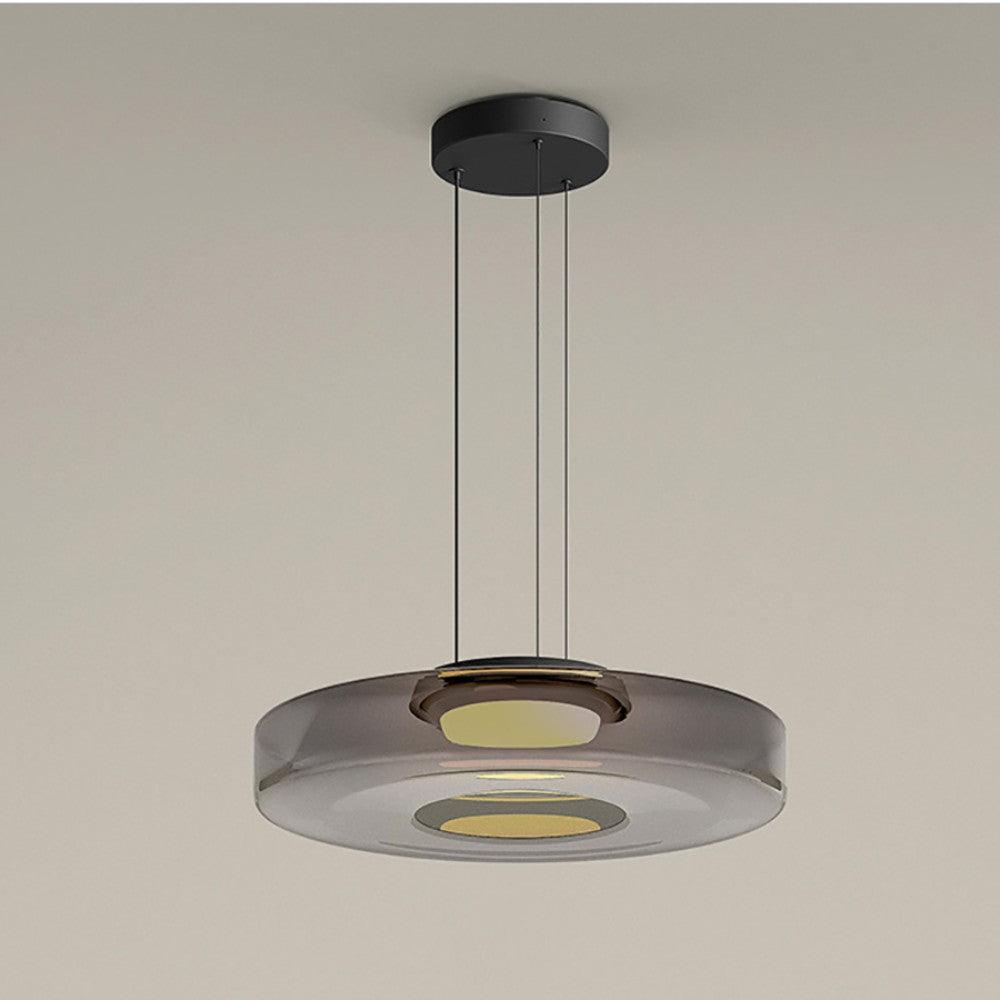 Gelaagde Glazen Hanglamp met Meerdere Schijven 1-2-3 Lagen Dimbare Plafondlamp voor Eetkamer Woonkamer Keuken Scandinavisch Design | Sansoti