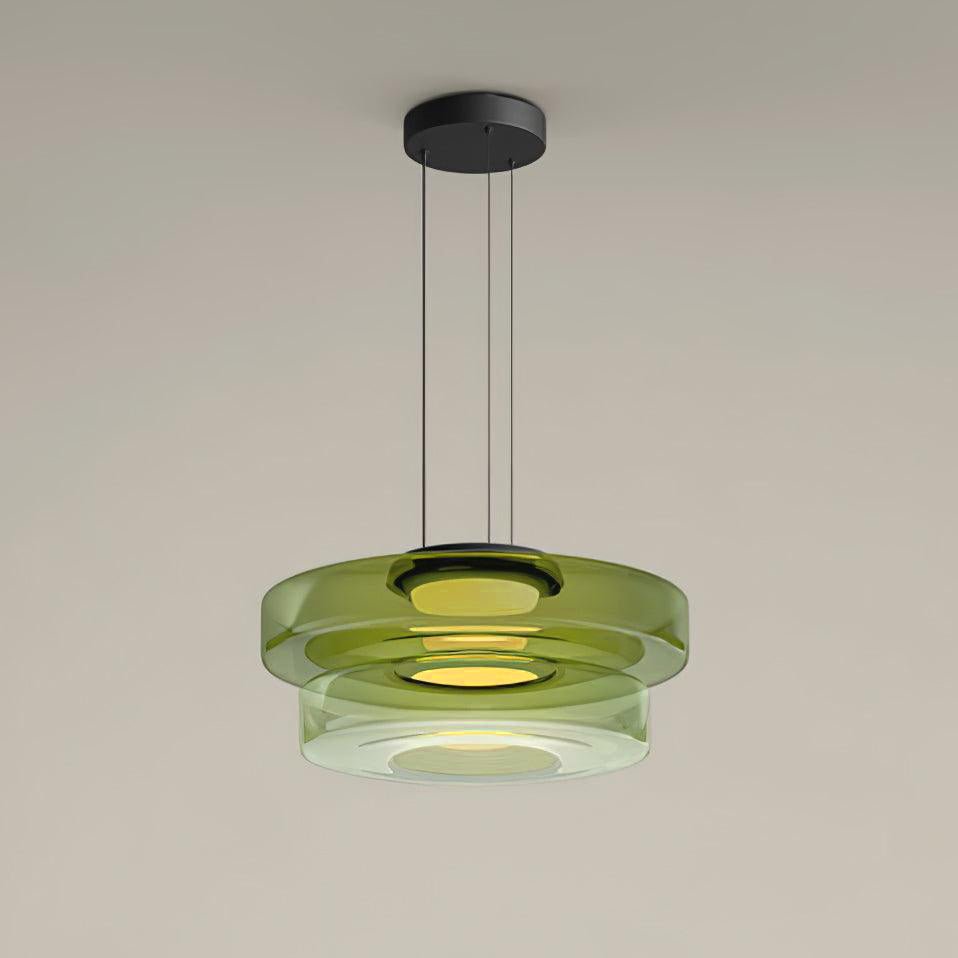 Gelaagde Glazen Hanglamp met Meerdere Schijven 1-2-3 Lagen Dimbare Plafondlamp voor Eetkamer Woonkamer Keuken Scandinavisch Design | Sansoti