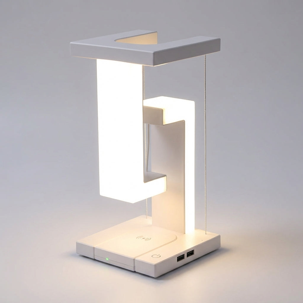 Tafellamp LED Draadloos Opladen Qi Zweefeffect Nachtkastlamp Slaapkamer Bureaulamp Modern Futuristisch Sfeerverlichting | Sansoti