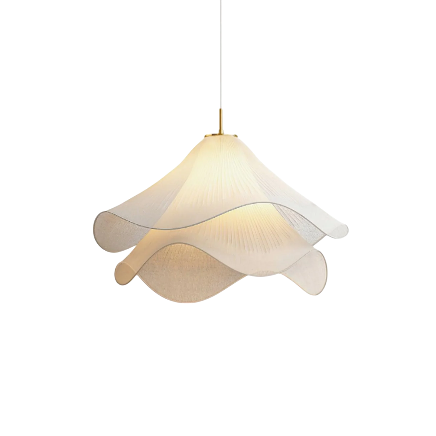 Etherule Blumen-Hängeleuchte Stoff Metall Beige Esszimmer Hängeleuchte Geschichtetes Design Stimmungslicht Moderne Hängeleuchte | Restfield