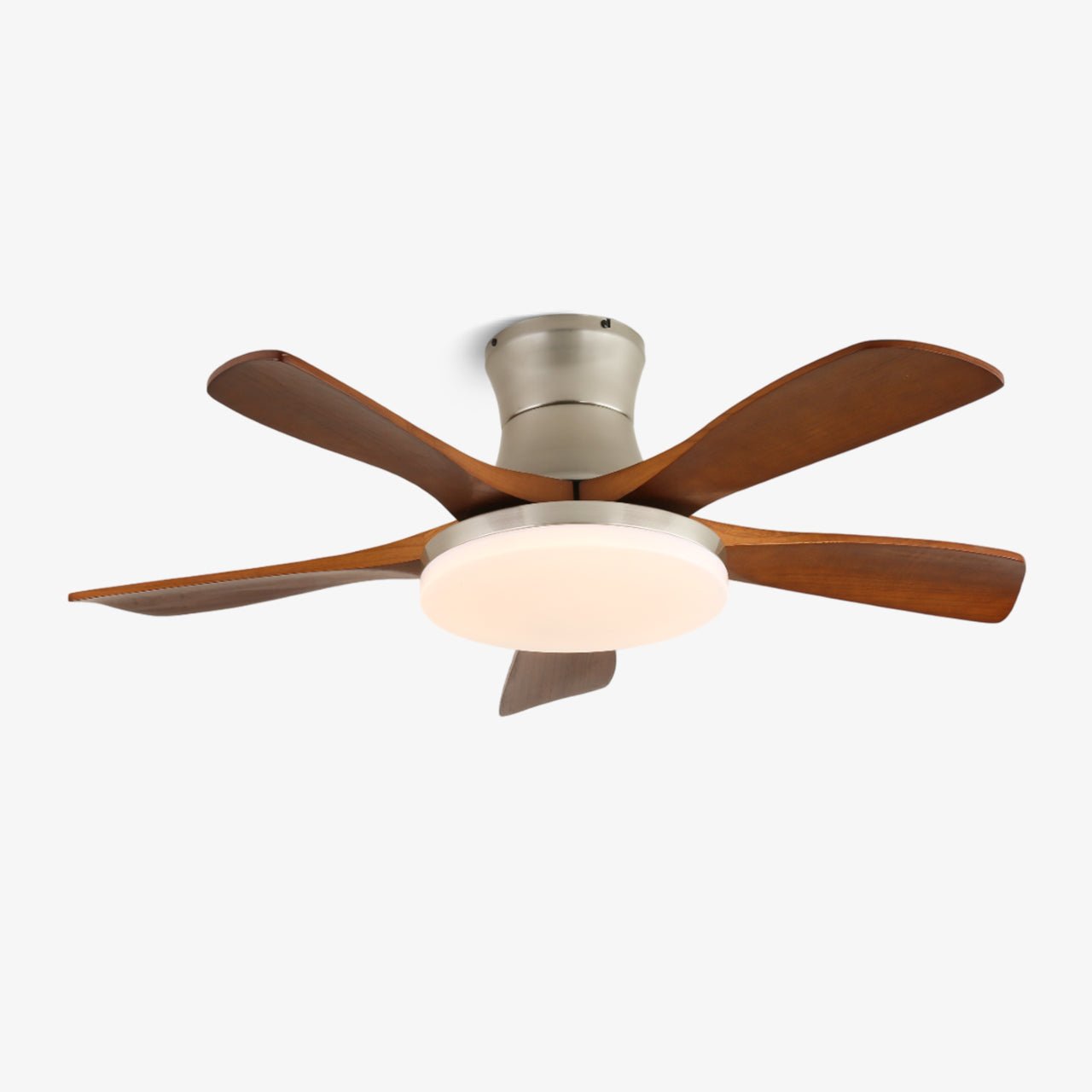 Ventilateur de plafond Brevo avec éclairage – Pales en bois naturel & éclairage élégant | Sansoti