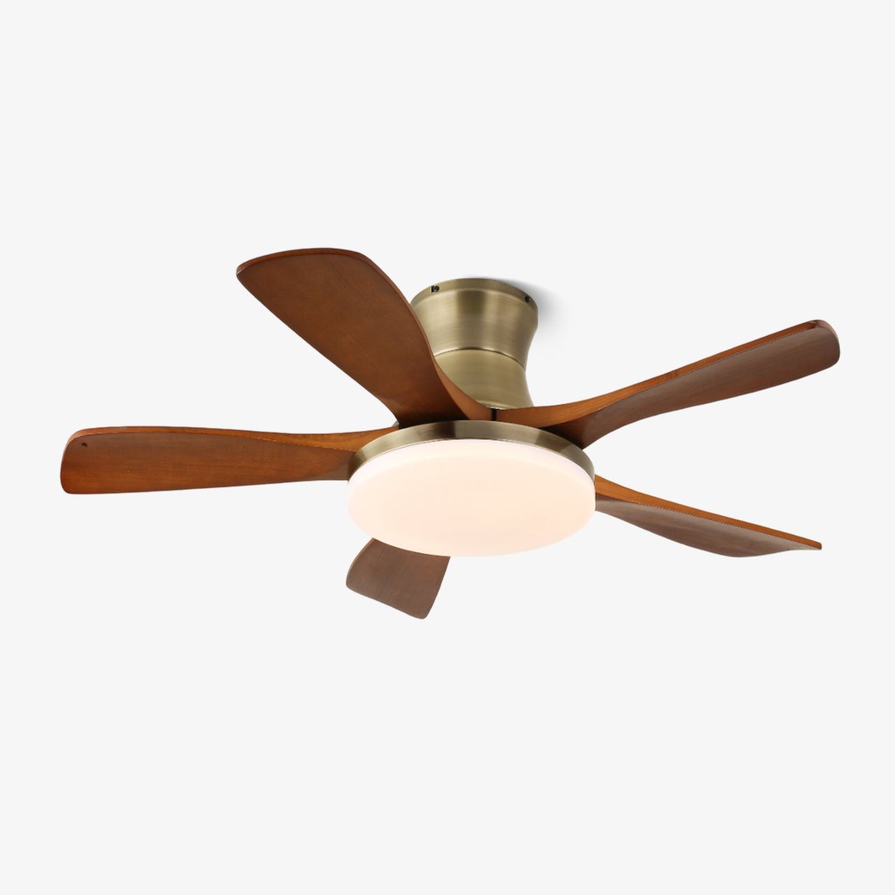 Ventilateur de plafond Brevo avec éclairage – Pales en bois naturel & éclairage élégant | Sansoti