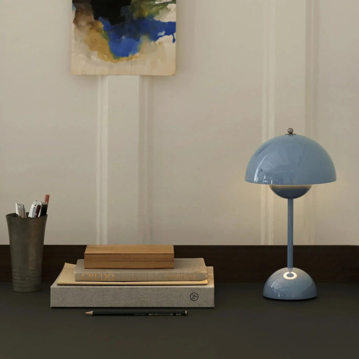 Draadloze LED Tafellamp met Dimfunctie – Sculpturaal Mushroom Design in 9 Kleuren | Sansoti