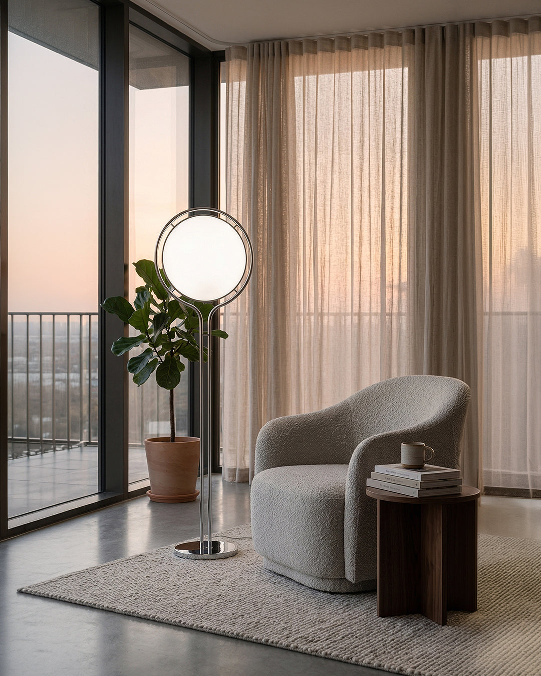 Moderne Vloerlamp met Chroomafwerking en Acrylbollen – Sfeervolle Verlichting voor Woonkamer en Slaapkamer | Sansoti