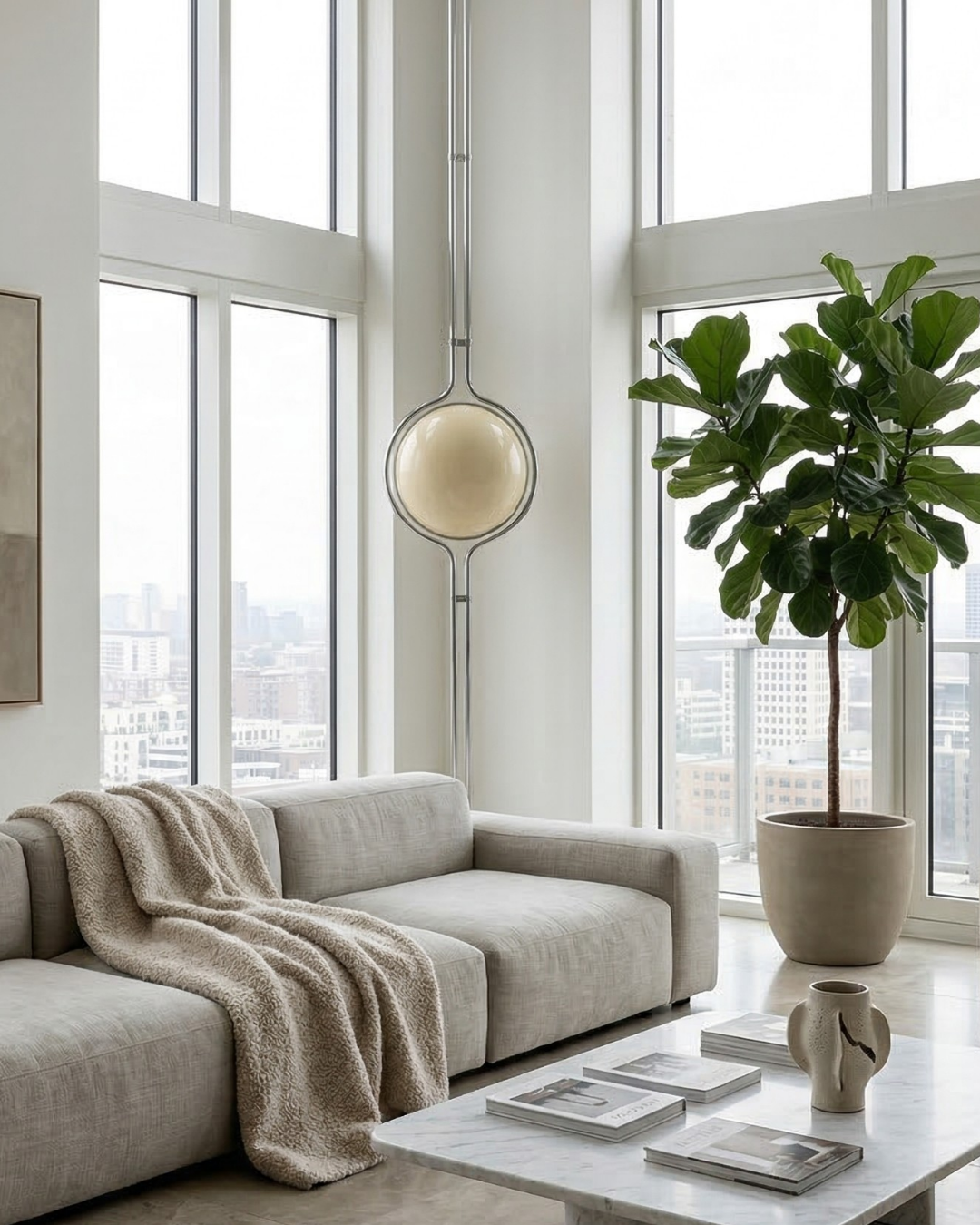 Moderne Vloerlamp met Chroomafwerking en Acrylbollen – Sfeervolle Verlichting voor Woonkamer en Slaapkamer | Sansoti