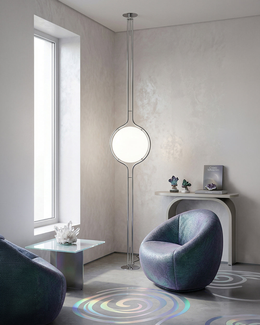 Moderne Vloerlamp met Chroomafwerking en Acrylbollen – Sfeervolle Verlichting voor Woonkamer en Slaapkamer | Sansoti