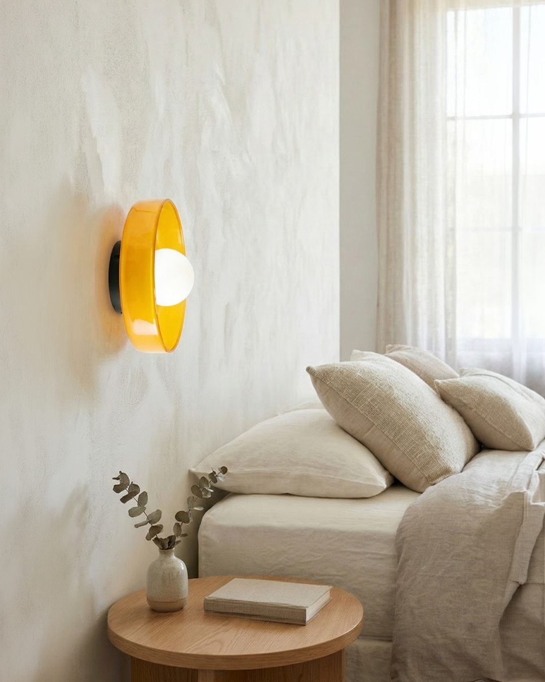 Minimalistische Glazen Wand- en Plafondlamp — Moderne Verlichting voor Gang & Slaapkamer — Dimbaar LED — Ø25 / Ø35 cm | Sansoti