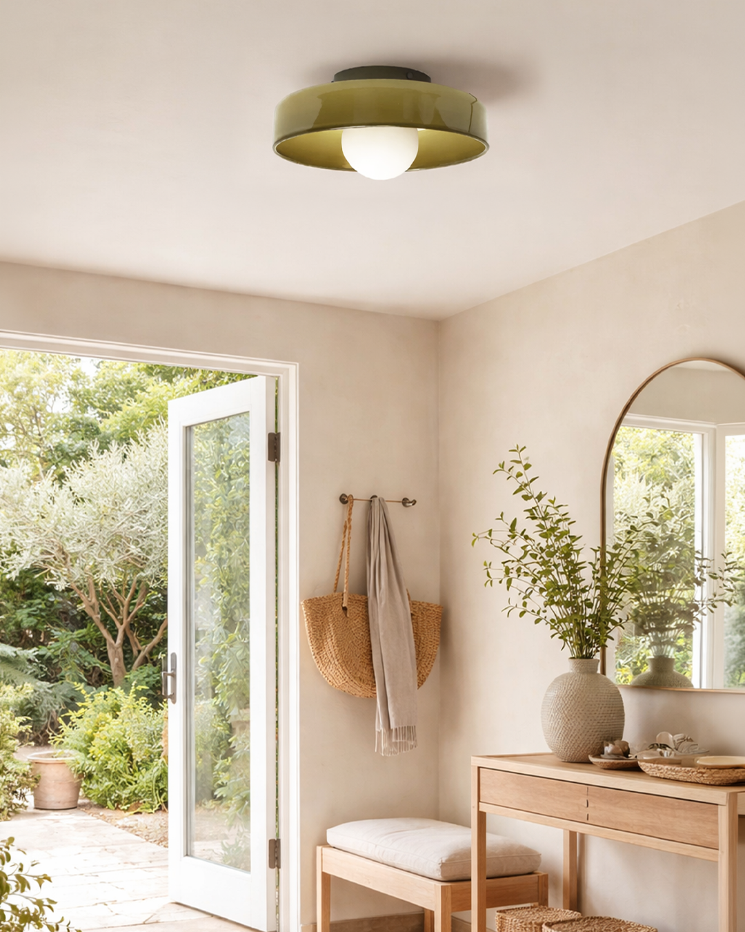 Minimalistische Glazen Wand- en Plafondlamp — Moderne Verlichting voor Gang & Slaapkamer — Dimbaar LED — Ø25 / Ø35 cm | Sansoti