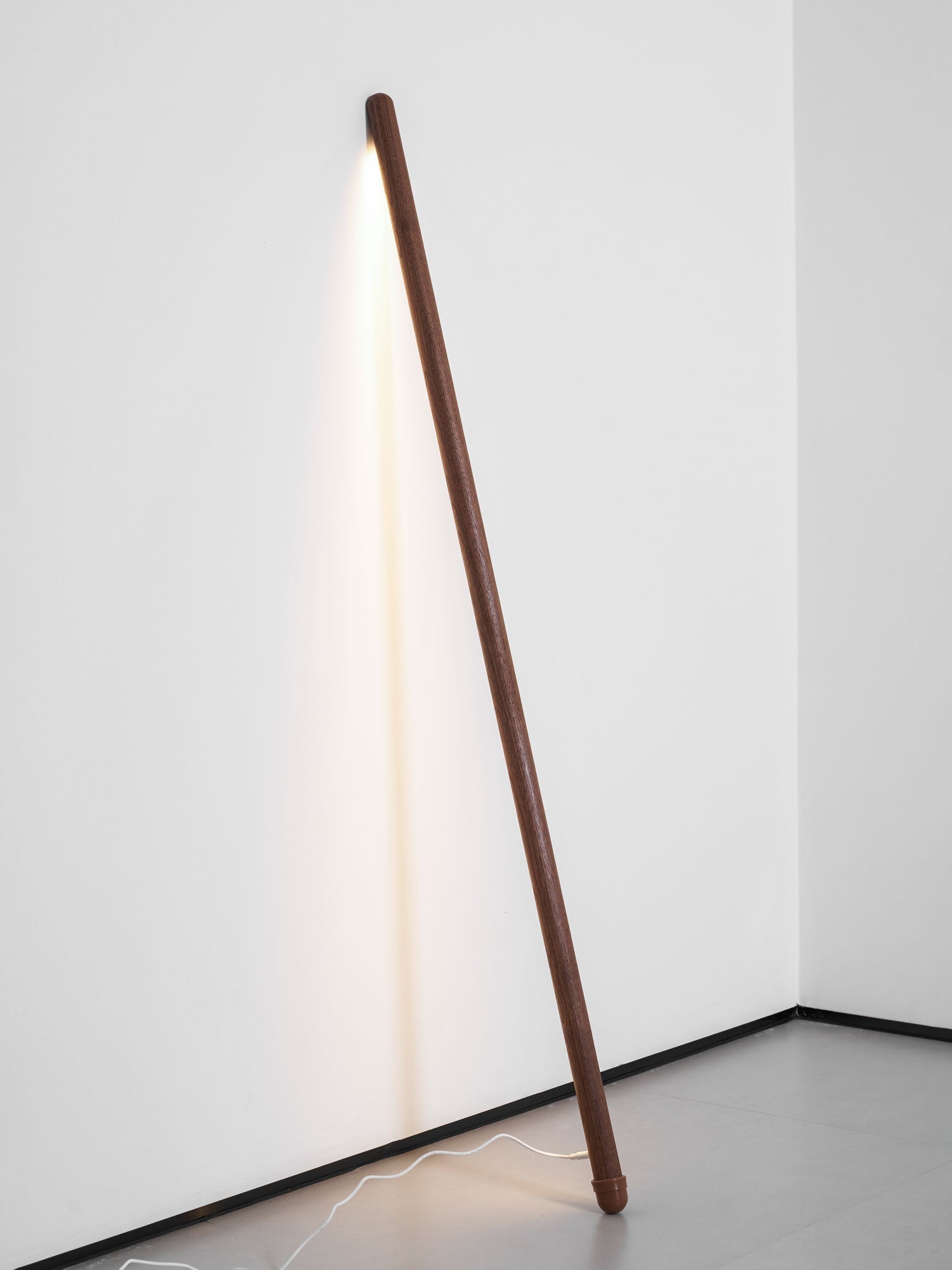 Scandinavische Vloerlamp Hout & Acryl met Geïntegreerde LED Staaflamp 135cm | Sansoti