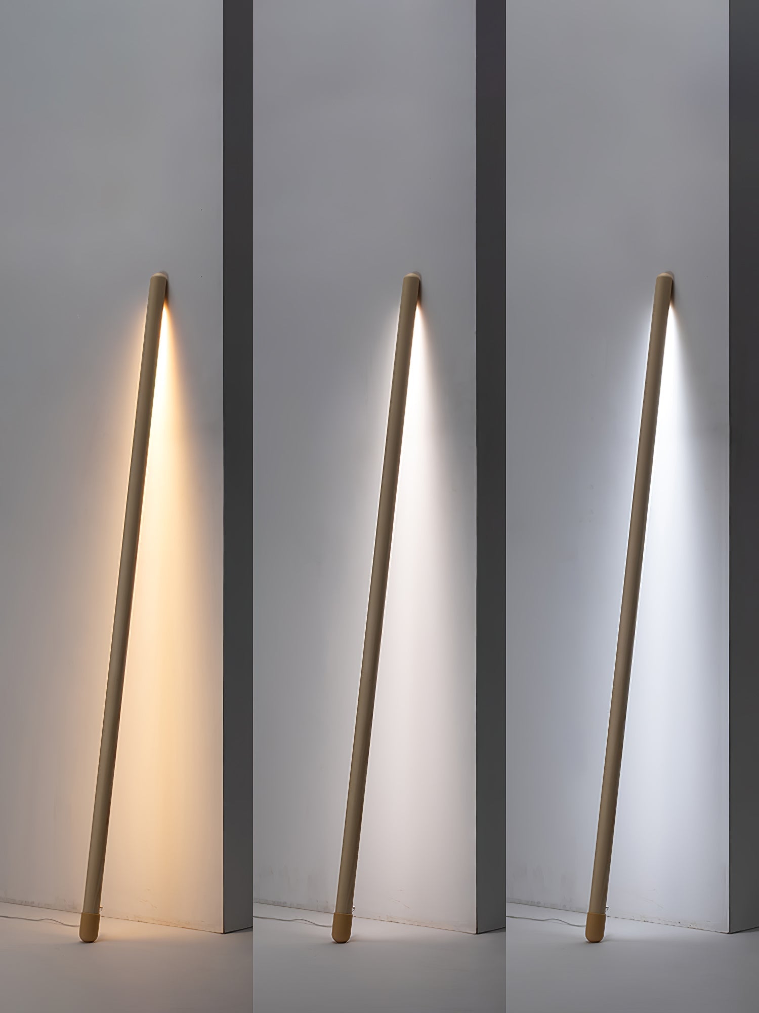 Scandinavische Vloerlamp Hout & Acryl met Geïntegreerde LED Staaflamp 135cm | Sansoti