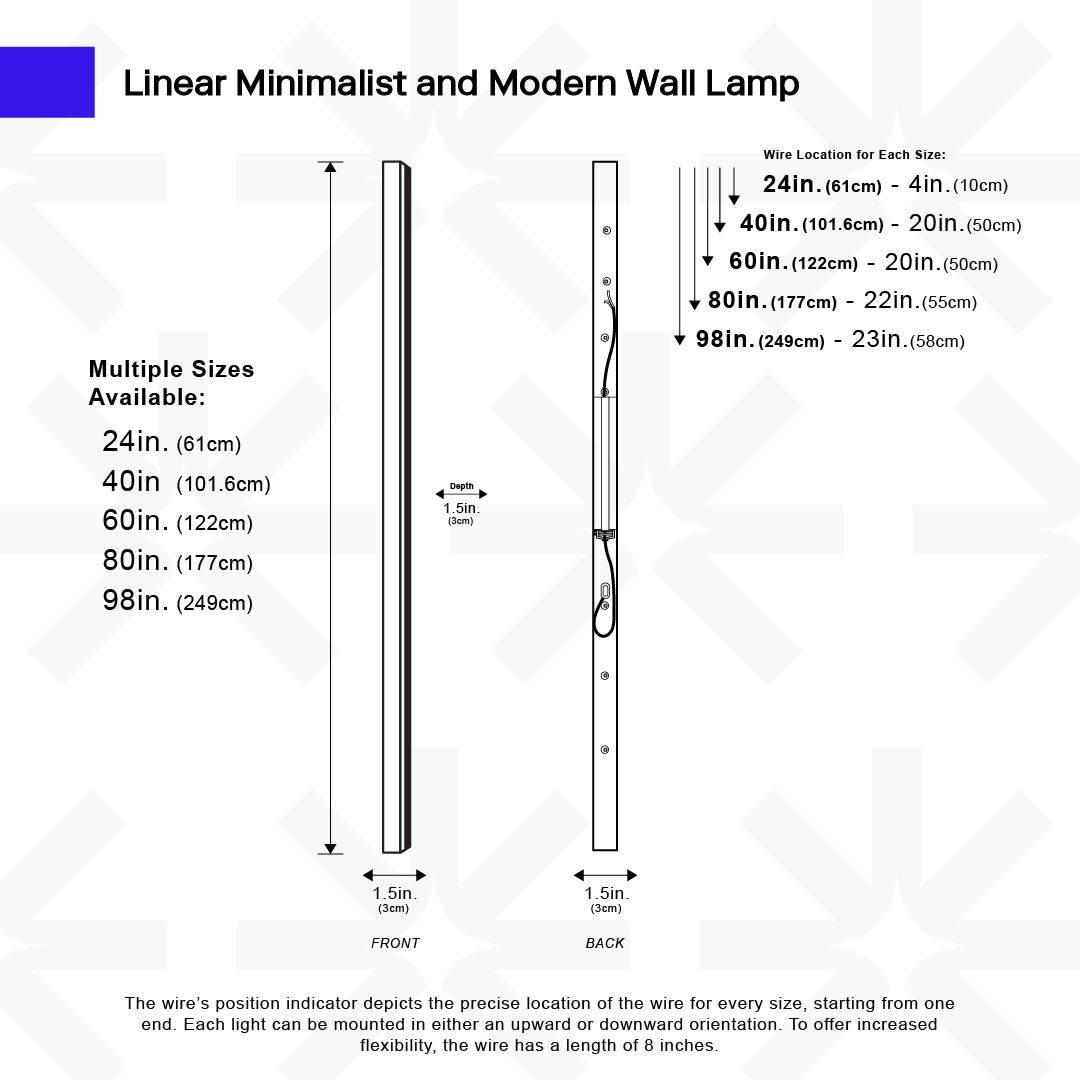 Minimalistische lineare Wandleuchte mit integrierter LED-Beleuchtung und modernem Design | Restfield
