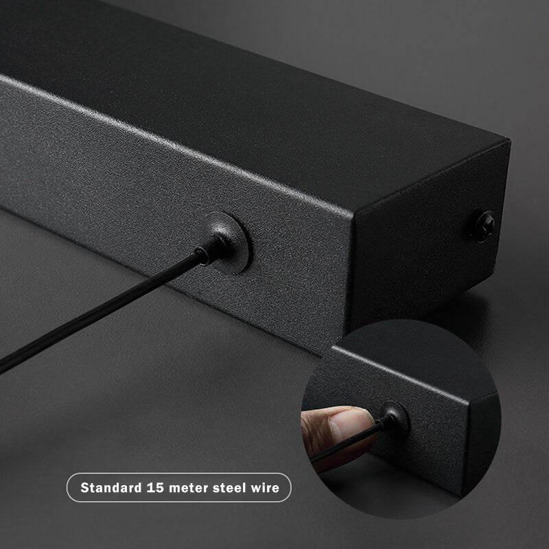 Lineare LED-Hängeleuchte Aluminium Schwarz Kochinsel Esstisch Büro Modern Deckenleuchte Minimalistische Hängeleuchte | Restfield