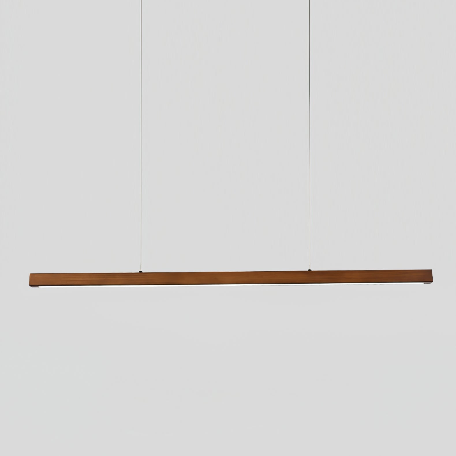 LED Hängelampe Holz Linear Warmes Licht Esstisch Kochinsel Minimalistisch Japandi Design Verstellbares Kabel Balkenlampe | Restfield