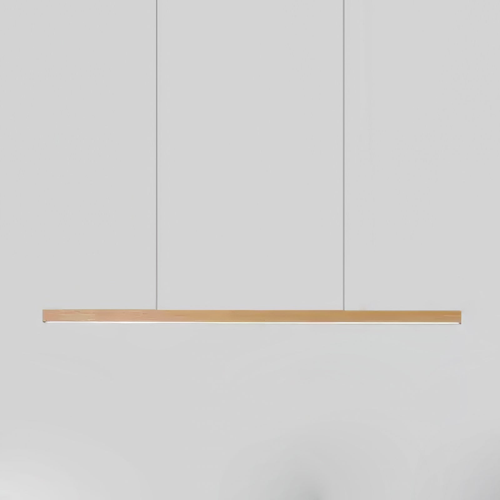 LED Hängelampe Holz Linear Warmes Licht Esstisch Kochinsel Minimalistisch Japandi Design Verstellbares Kabel Balkenlampe | Restfield
