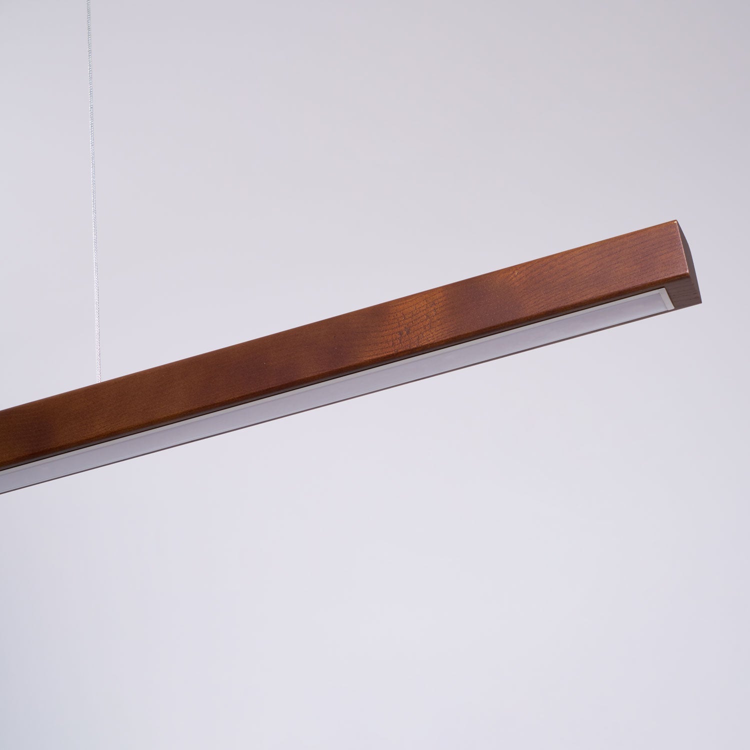 LED Hängelampe Holz Linear Warmes Licht Esstisch Kochinsel Minimalistisch Japandi Design Verstellbares Kabel Balkenlampe | Restfield