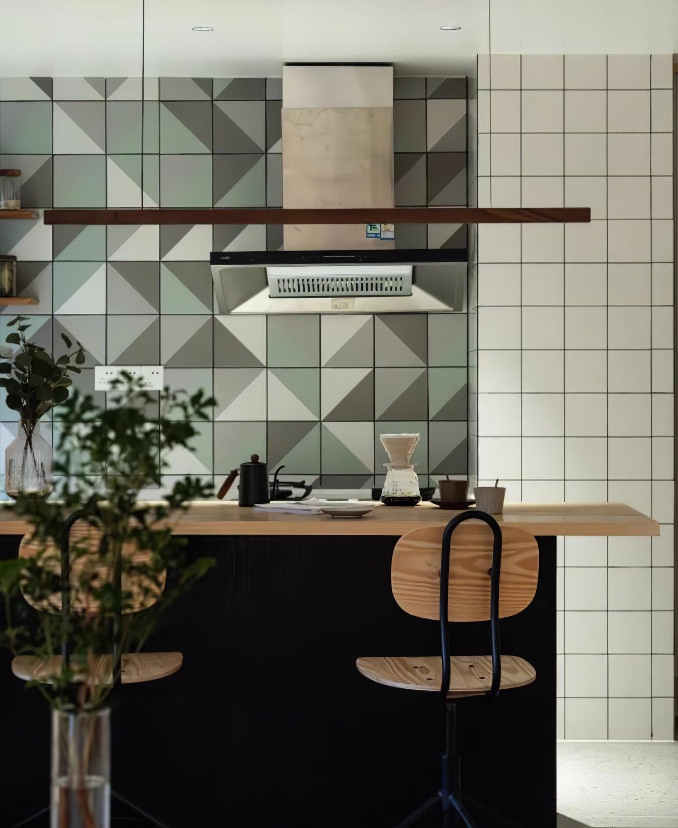 Lineaire Houten Hanglamp — Scandinavische LED Pendel met Verstelbare Hoogte | Sansoti