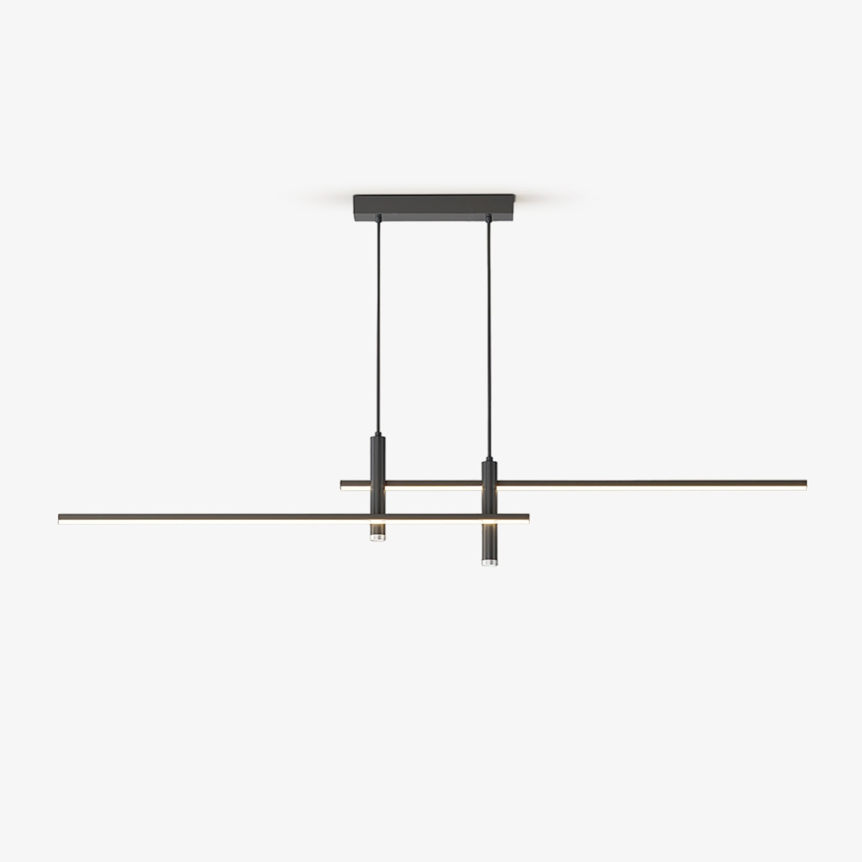 Lineaire hanglamp Links Island • 90/120/150cm • LED geïntegreerd • warm wit/neutraal/koel wit • dimbaar optie • zwart/goud • keuken-eiland boven tafel | Sansoti